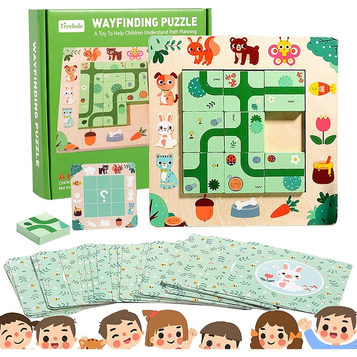 Joc Montessori de logica Gaseste Poteca, Invatare prin joaca pentru micii exploratori, ETOY®