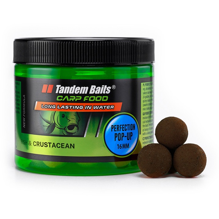 Pop-up Boilies Tandem Baits Carp Food Perfection Peste & Crustacee 16 mm 70 g