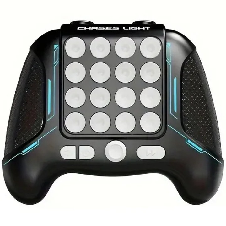 Jucarie Pop It Electronica/Consola, 999 de Nivele Diferite, Lumini RGB, Muzica, Antistres, Senzoriala, Ajuta Memoria si Indemanarea, Negru, ETOY®