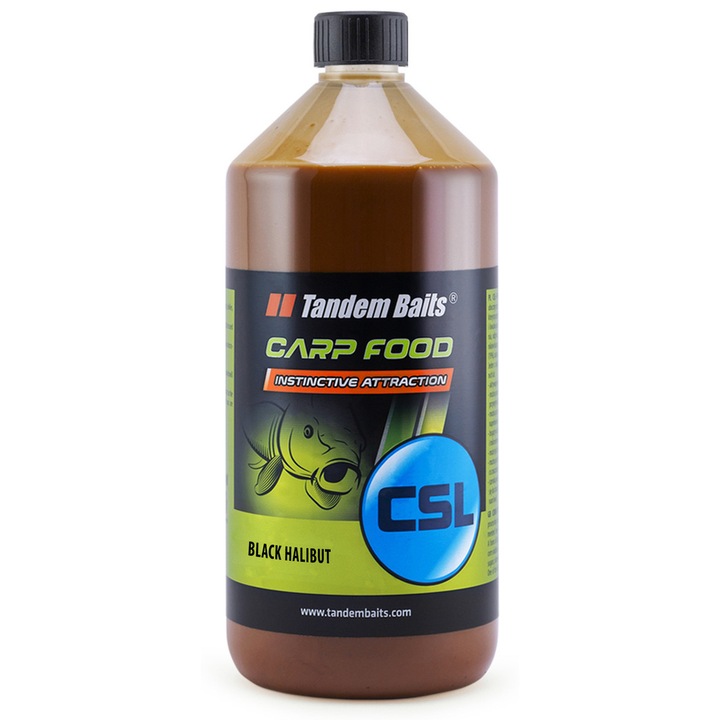 Lichid CSL Tandem Baits Carp Food Halibut Negru 1000 ml