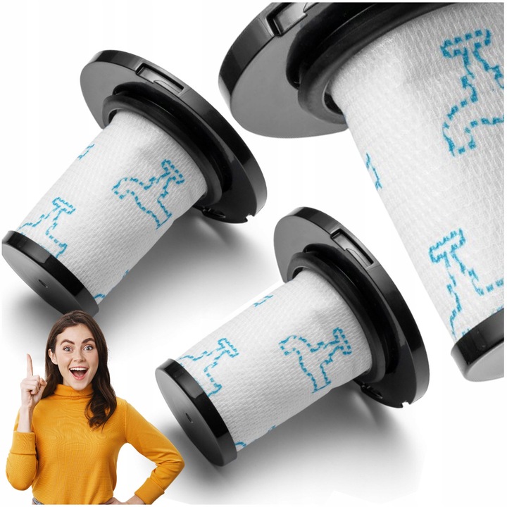 Set 2x Filtru Aspirator, Bounn, Compatibil Cu Tefal Rowenta X-Force Flex 11.60, 12.60, 14.60, 15.60, ZR009007, Filtrare 99.95%, Protectie Alergeni, Lavabil, Aer Curat, Calitate Superioara, Dimensiuni 106x97mm, Eficient