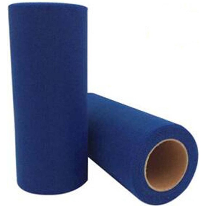 Tüll tekercsben, 100% poliészter textil anyag, puha és könnyű, 15 cm x 22 m, kék, 1 tekercs
