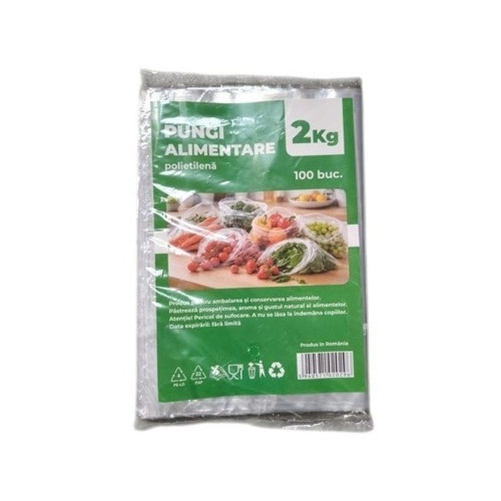 Set 100 pungi alimentare, 2 kg