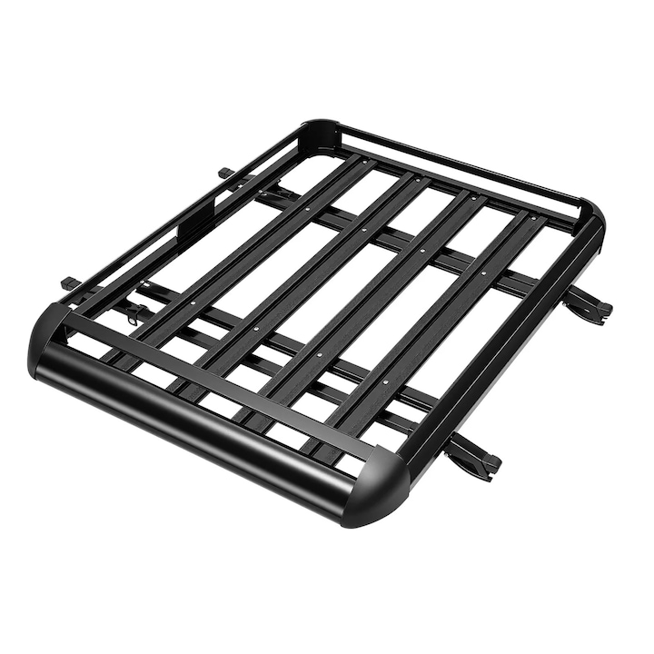 Cos portbagaj auto pentru plafon, Universal pentru SUV, Dimensiune 127×97 cm, Sarcina 68 kg, Aliaj de aluminiu & ABS, Impermeabil & rezistent la coroziune, Negru