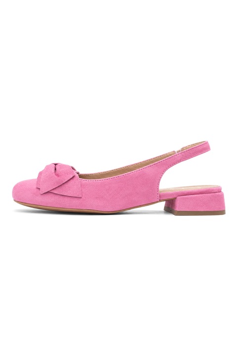 RYŁKO, Pantofi slingback de piele intoarsa Marla, Roz