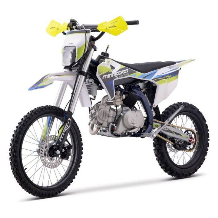 Motocicleta MiniRocket Dorado DT140 150cm3 roti 19"/16" pornire Buton- - Albastru Galben Fluo Albastru