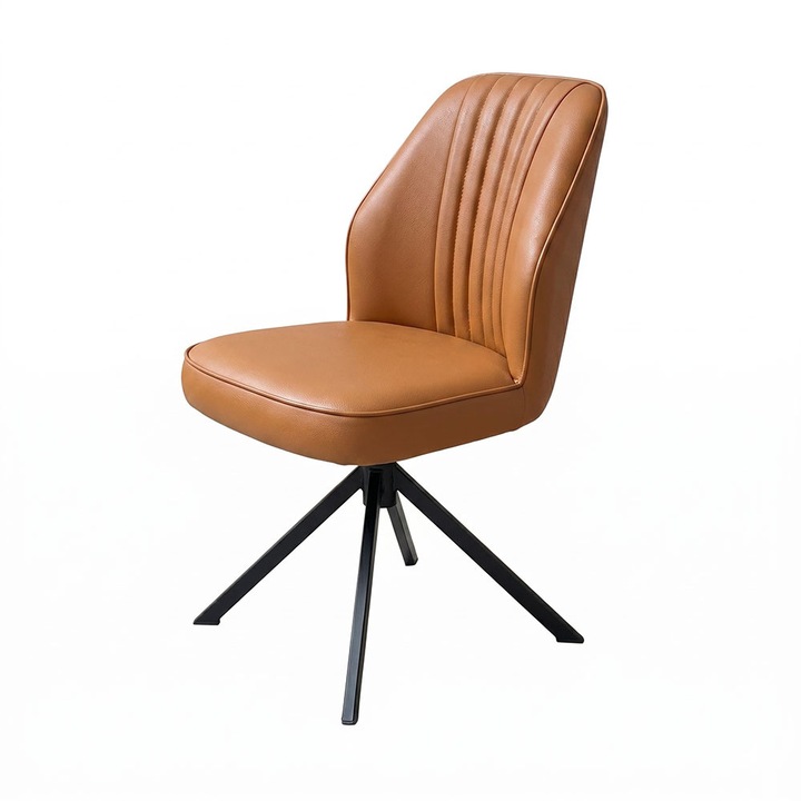 Scaun Amy Piele Naturala, IDL Camel, 55cmx60cmx85cm