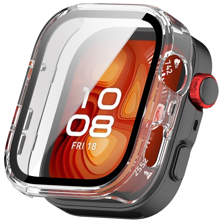 Комплект за 360° защита за Huawei Watch Fit 5 Pro – Калъф с протектор за екран, HD яснота и елегантен дизайн - прозрачен