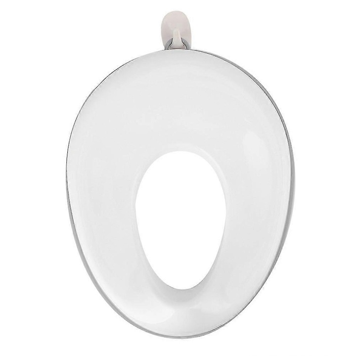 WC edzőülés, szürke perem modell, fröccsenésgátló szegéllyel, környezetbarát csúszásmentes PP-ből, fehér/szürke, 1 db