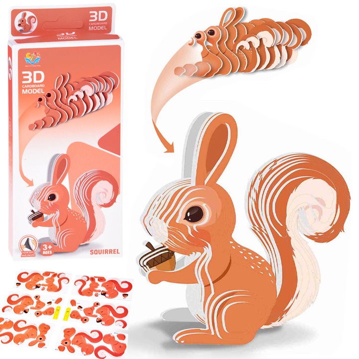 3D kirakós kartonmodell - MÓKUS