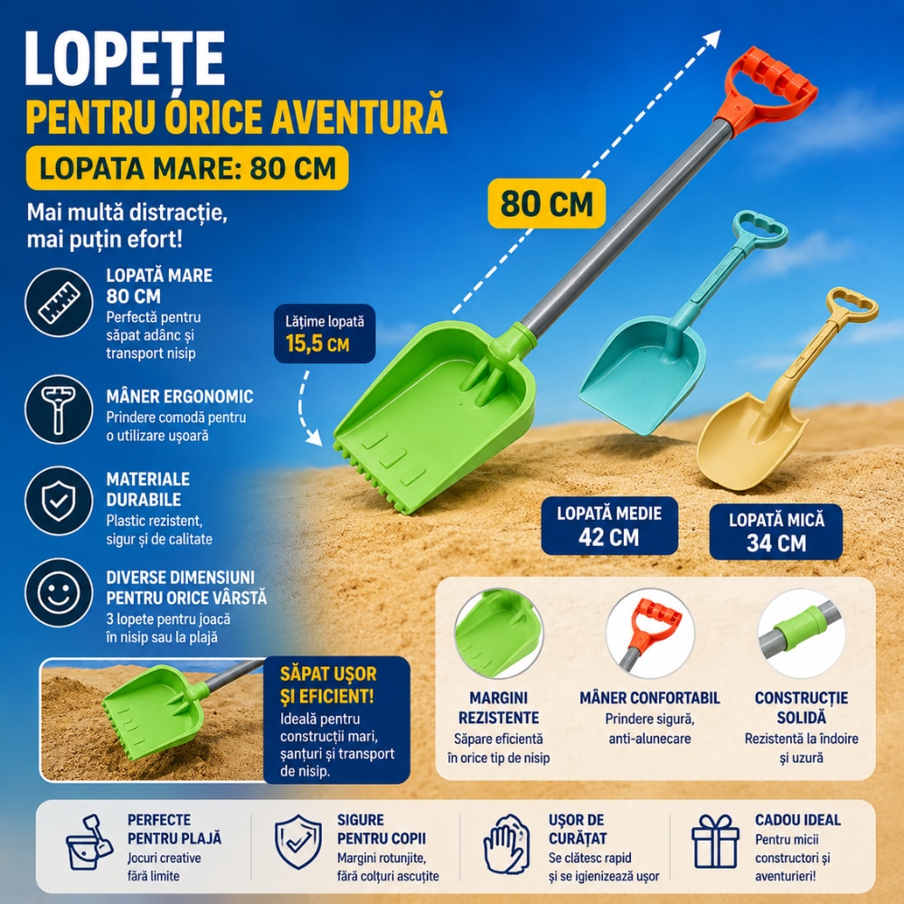 Set Jucarii de Plaja si Nisip KidProtect® SandWorld, 31 de