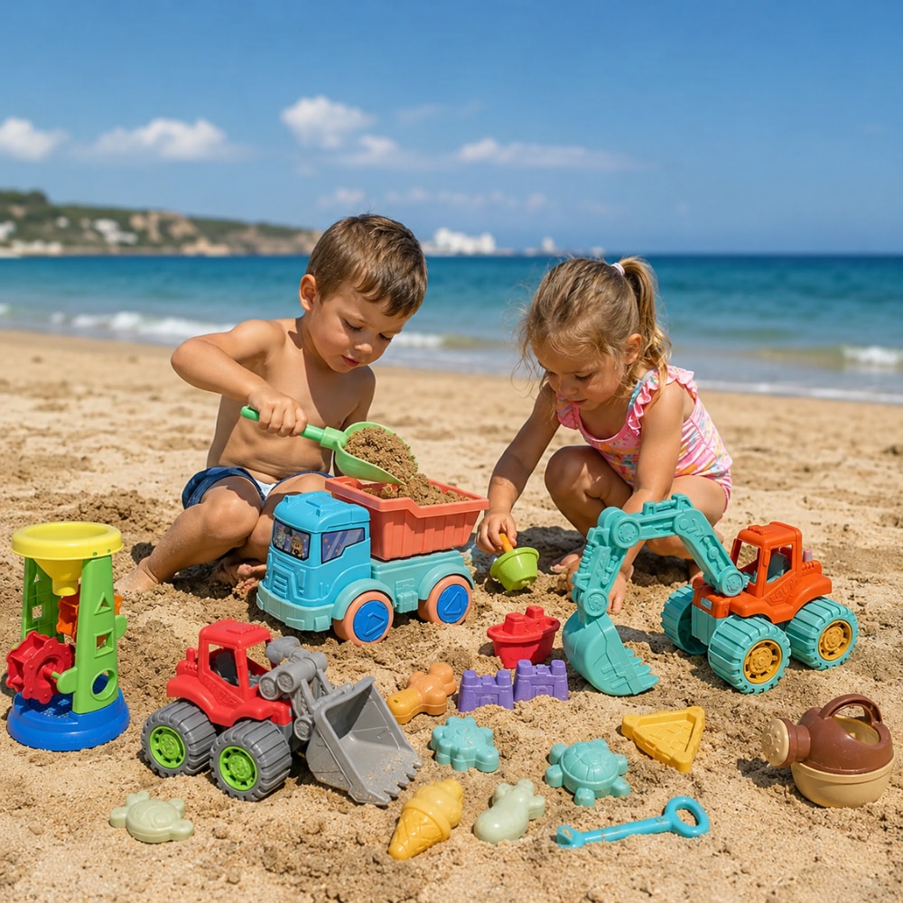Set Jucarii de Plaja si Nisip KidProtect® SandWorld, 31 de