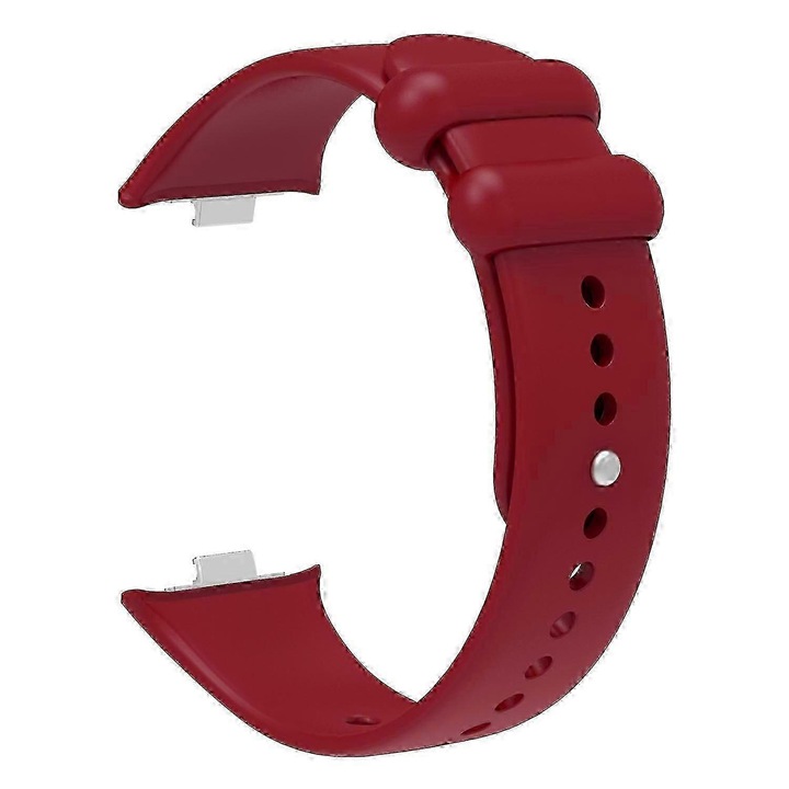 Szilikon csere szíj/karkötő, víz- és izzadásálló, állítható, kompatibilis a Xiaomi Smart Band 8 Pro-val, Piros, 115mm+85mm