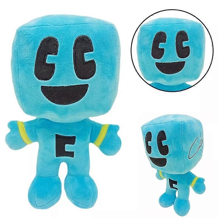 Minecraft Craftee plüss játék, puha baba, ajándék gyerekeknek, kék, 28 cm, 1 db