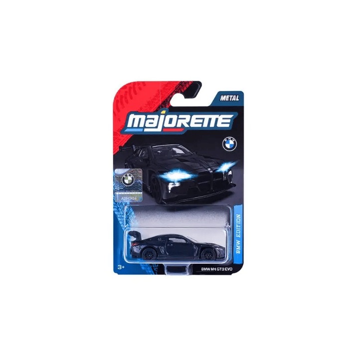 BMW M4 GT3 EVO G82 autómodell, kék, 1:64, Majorette
