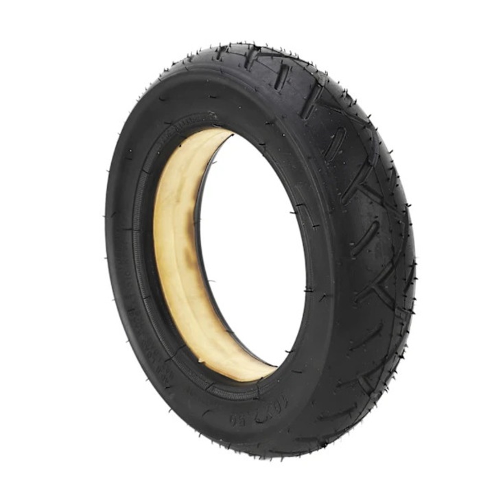 Anvelopa/cauciuc 10x2.50 pentru trotineta electrica, tubeless solida, rezistenta la uzura si anti-intepare, negru, 1 buc