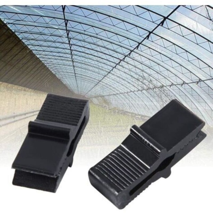Set 200 cleme fixare folie solar, rezistente, 10mm, pentru sarma 3-3.5mm