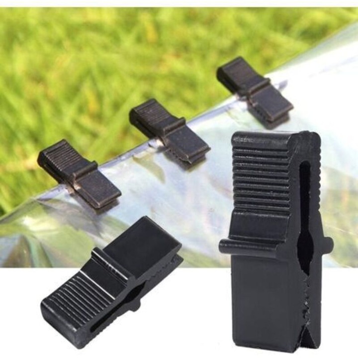 Set 200 cleme fixare folie solar, rezistente, 10mm, pentru sarma 3-3.5mm