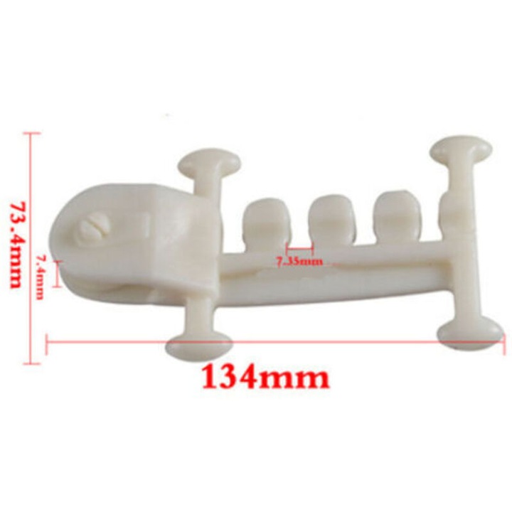 Set 6 cleme robuste pentru sere, fixare folie protectie si plasa, alb, universal