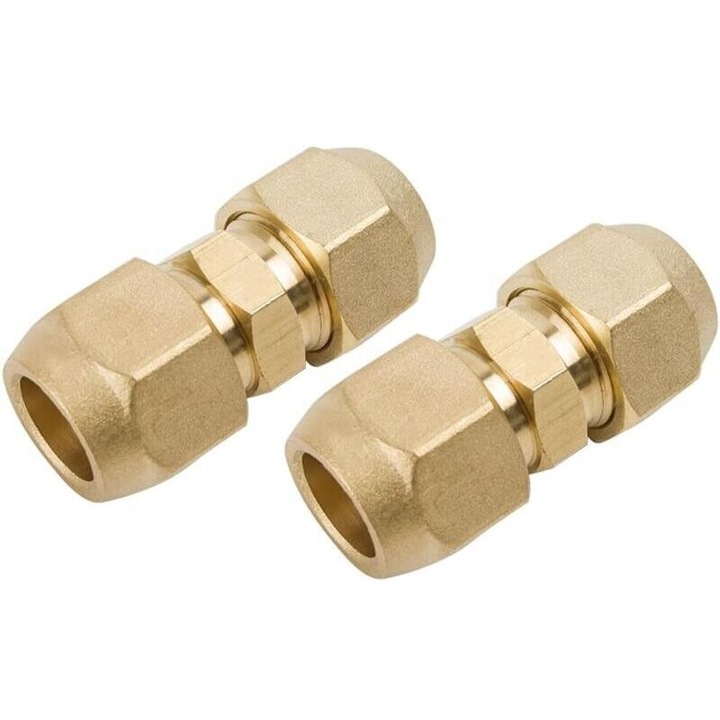 2 db dupla sárgaréz szerelvény készlet 15.88mm rézcsövekhez