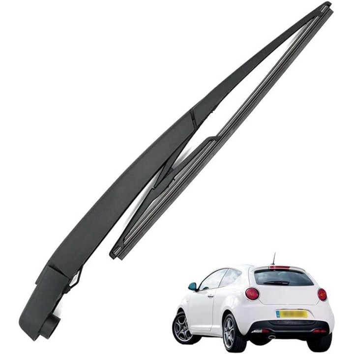 Brat stergator spate set, 29.5x30.3cm, negru, Alfa Romeo Mito 2008-2018