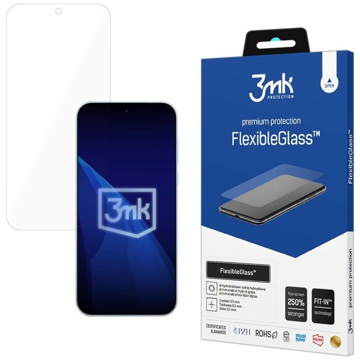 Folie sticla securizata 3mk FlexibleGlass compatibila cu OnePlus Nord CE6, Transparent
