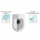 Vas WC suspendat, model Tornado, alb, cu capac duroplast 36x48cm