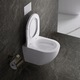 Vas WC suspendat, model Tornado, alb, cu capac duroplast 36x48cm