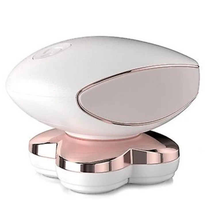 Epilator electric pentru femei, aparat de epilat cu 4 capete, reincarcabil, compact, fara adaptor, alb/roz, 1 buc