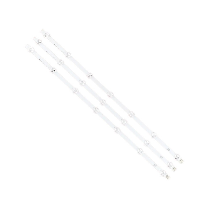 3 db LED szalag készlet hátsó világításhoz 630mm hideg fehér 3V