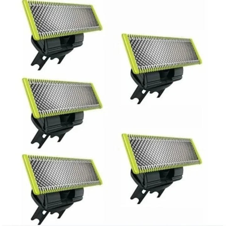Set 5 lame compatibile pentru Philips OneBlade, pentru barbati, multicolor