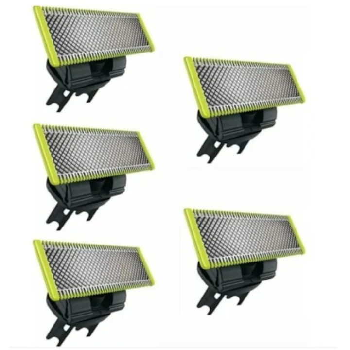 Lama de inlocuire, rezerva pentru Philips OneBlade QP250/50, din otel inoxidabil, dubla fata, argintiu/verde, 1 buc