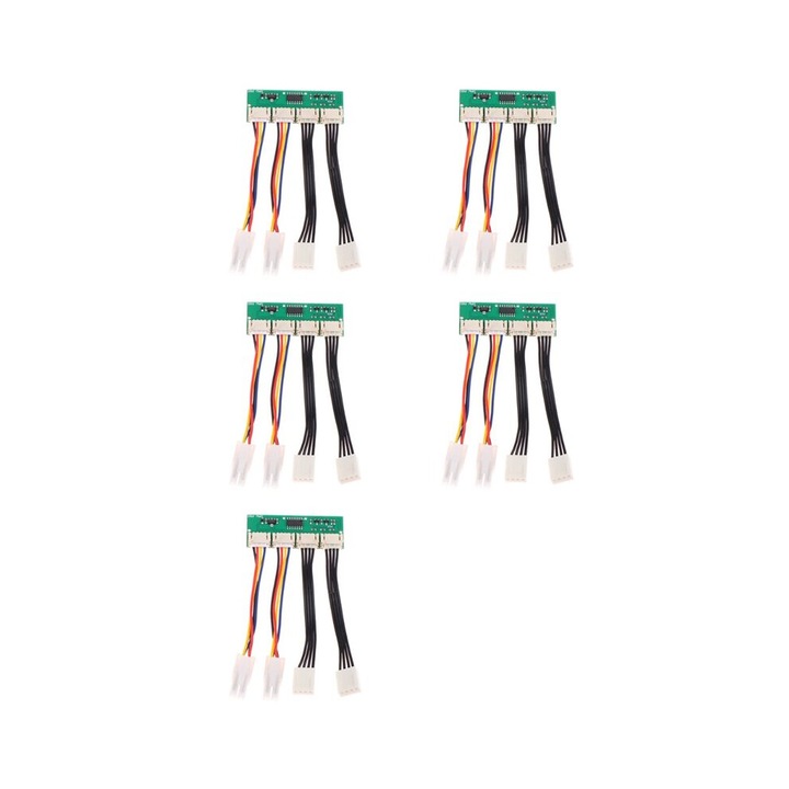 Simulator ventilator 4Pin 12V set 5 buc 11x5.5cm multicolor