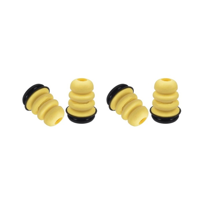 Set 4 bucati, Tampon amortizor spate BK314002EB pentru Ford Transit Custom MK8 2014 250-310, bloc absorbtie soc, montaj stanga/dreapta, cauciuc, galben/negru