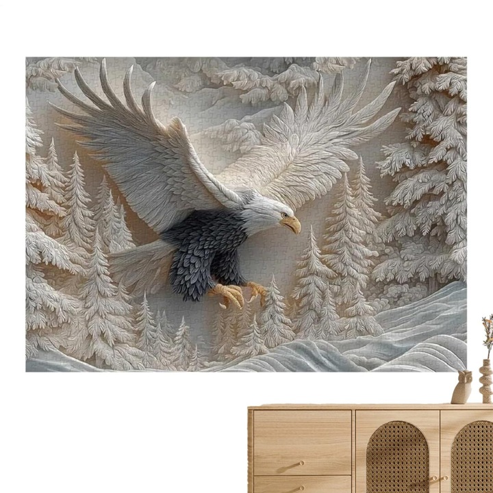 Puzzle kirakó Vultur Plesuv Maret, 1000 darab, részletes művészi kép, kihívás felnőtteknek, Többszínű