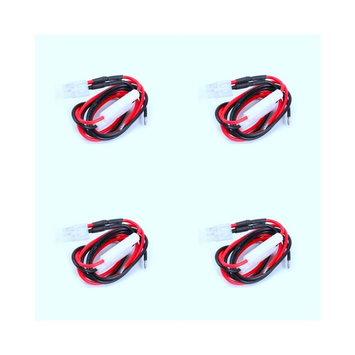 Set 4 cabluri alimentare scurte 1m 30A pentru statii radio, multicolor