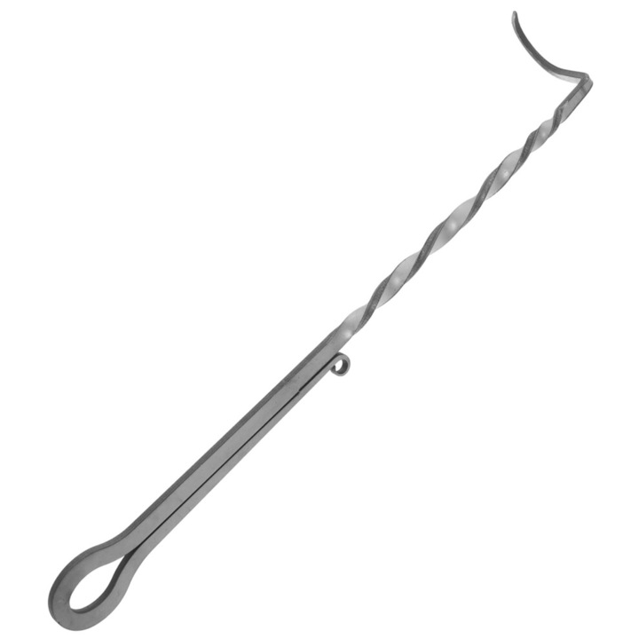 Carlig de intors carne pentru gratar, unealta pentru fripturi, din otel inoxidabil, profil compact pentru depozitare usoara, argintiu, 25x3.5x3 cm, 1 buc