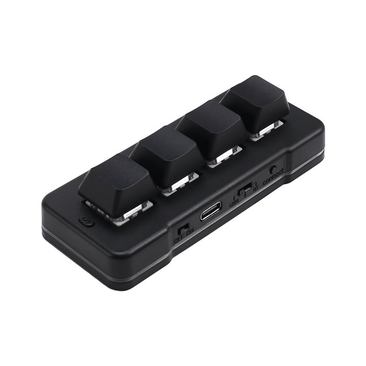 Billentyűzet szett 2 db MK424Pro mechanikus, személyre szabható, fekete USB Bluetooth 2.4G