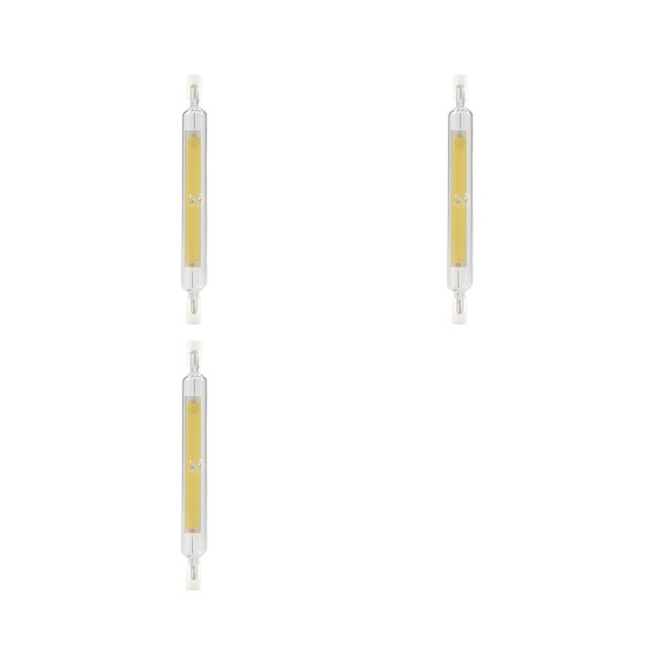 Комплект от 3 LED крушки R7S 10W студено бяло 11.8x1.3cm
