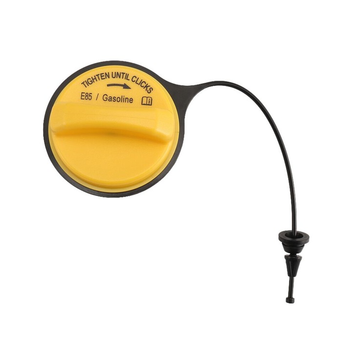 Capac rezervor combustibil / buson rezervor FC-1063 8C2Z-9030-B 8C2Z9030B, din ABS, inlocuire directa, potrivit pentru Ford E150/E250/E350 2009-2019, galben/negru, 1 bucata