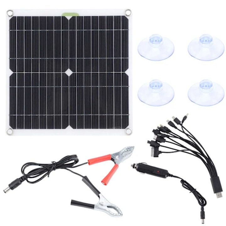 Автомобилен соларен панел 200W преносим, USB, IP65, 18Vx9Vx5V