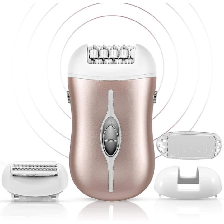 Epilator 2 in 1 cu cap epilator si aparat de ras, alb, portabil USB, 28 pensete