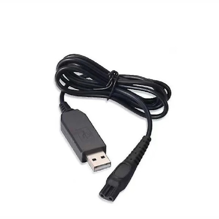 USB кабел за зареждане, съвместим с Philips Series 5000, за самобръсначка/тример, USB-A конектор, черен, 1 бр