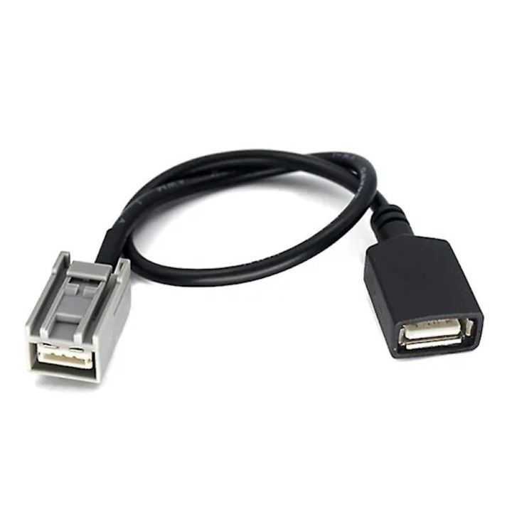 Adaptor cablu USB-AUX, cablu adaptor pentru Honda Civic/Jazz/CR-V/Accord/CR-Z 2008-2013, compatibil MP3/WMA, USB 2.0, lungime totala 63 cm, negru, 1 buc