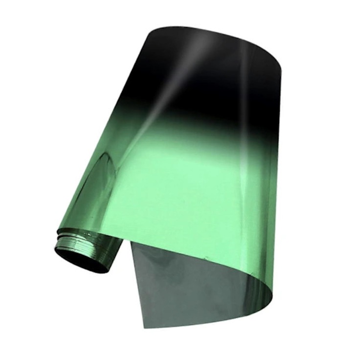 Folie pentru geam auto FMY, film PVC doua tonuri, protectie solara si intimitate, verde/negru, 50 cm x 2 m