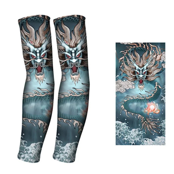 Maneci de protectie UV, tatuaj temporar, unisex, negru, marime universala