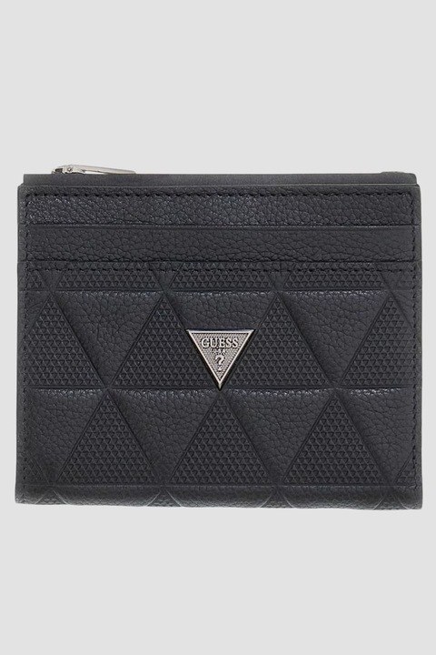 Мъжки портфейл Guess Torino, черен, компактен, капитониран