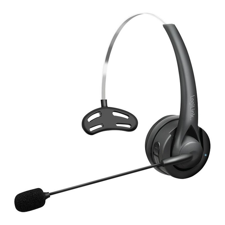 Casti mono/headset cu microfon Logilink BT0075, bluetooth 6.0, USB-C, negru, 1 buc