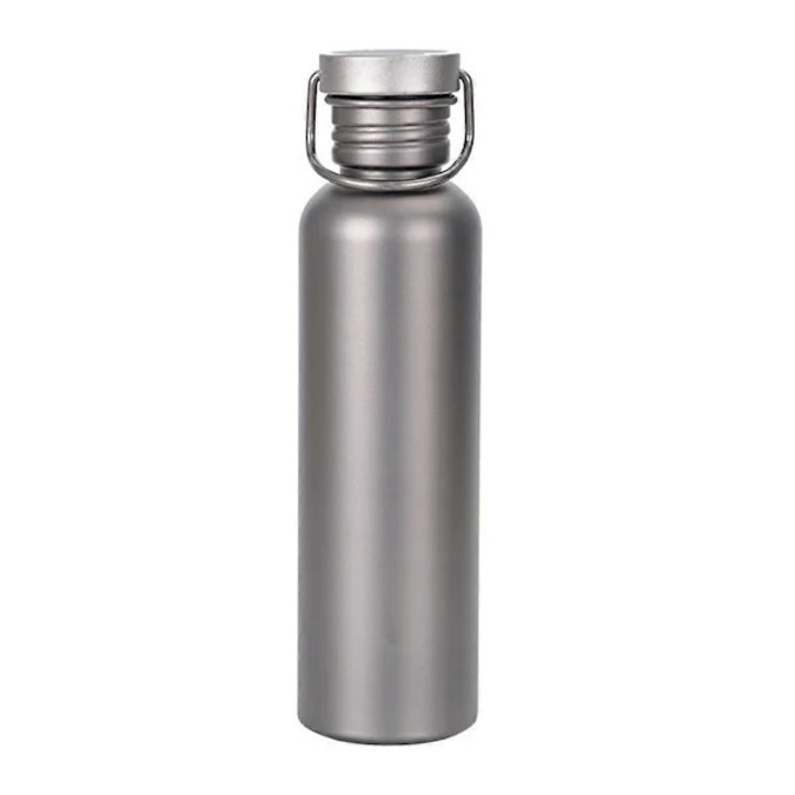 Sticla apa titanium 750ml cu husa pentru camping si drumetii