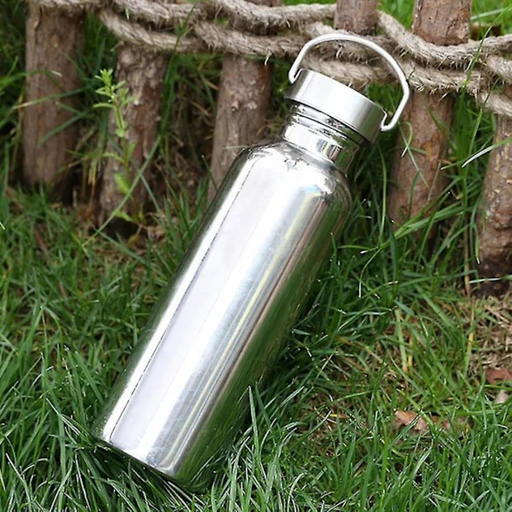 Termos sticla sport din otel inoxidabil, etans, pastreaza temperatura 6-12 ore, compact, argintiu, 500ml/750ml